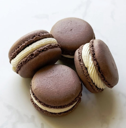 Chocolate Hazelnut Cheesecake Macarons